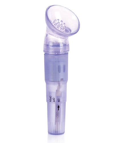 Purple mini vibrator with suction head