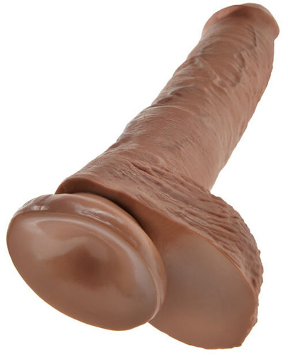 The Tan King Cock 10 Inch Dildo with Suction-Cup