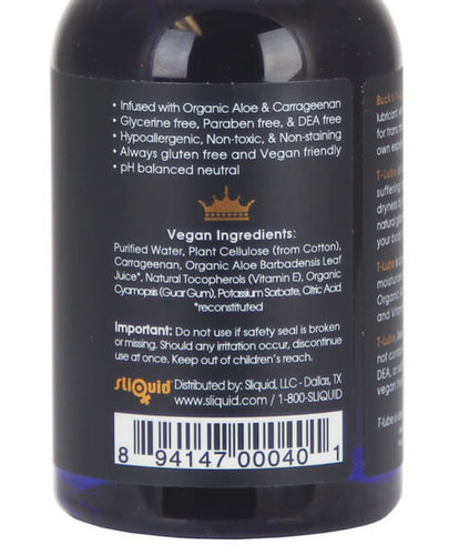 Buck Angel's T-Lube ingredients