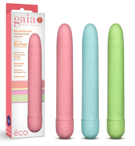 Blue Gaia Eco Vibrators - Pink, Green and Blue