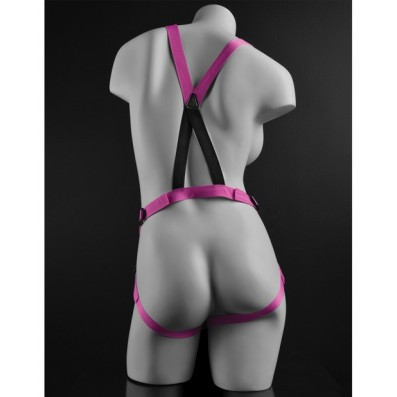 Pink Suspenders Strap-On with Dildo from Dillio