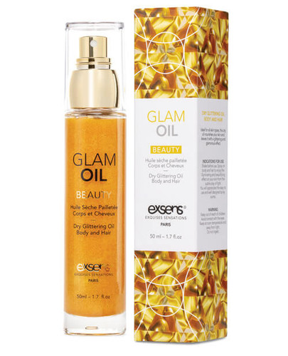 EXSENS of Paris Glam Oil - Sparkling Gold Dry Oil with Almond Scent