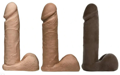 Vac-U-Lock Ultraskyn Realistic Cock Dildo - White, Brown or Black
