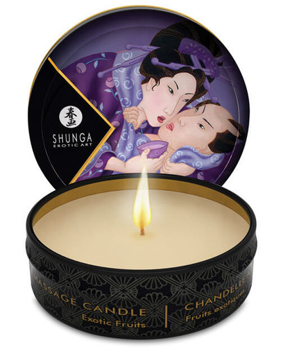 Shunga Massage Candle - Travel Size - Exotic Fruits