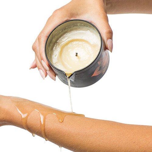 Ignite Massage Candles melt into a skin-safe warm oil