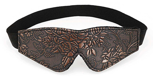 Spartacus Fur-Lined Blindfold - Brown Floral