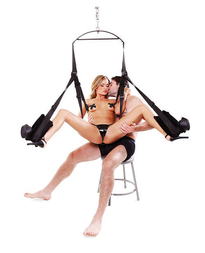 Fetish Fantasy Spinning Sex Swing - Black