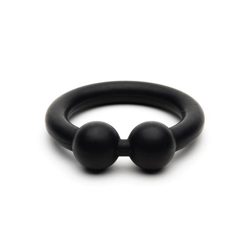The Sport Fucker Silicone Bull Ring Cock Ring - Black