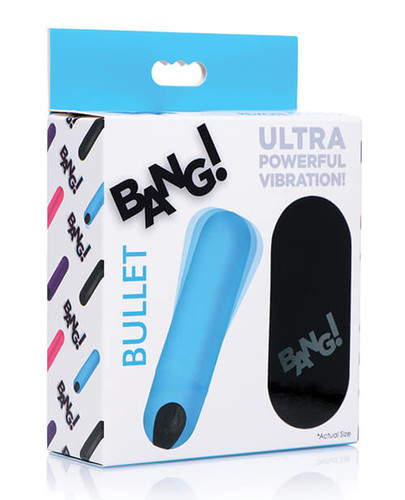 Bang! Vibrating Bullet with Remote Control - Blue