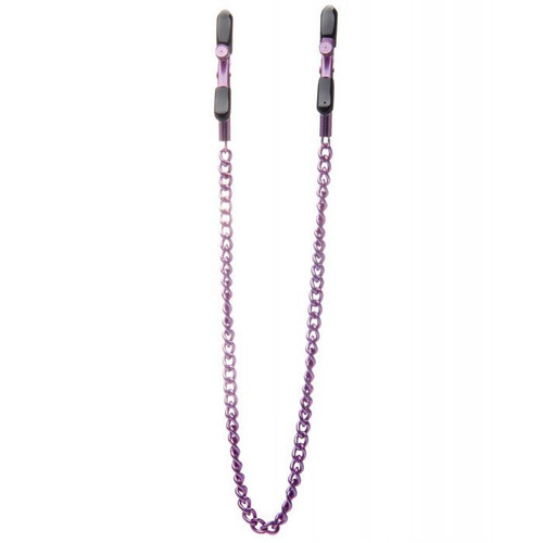 Shots OUCH Purple Chain Nipple Clamps