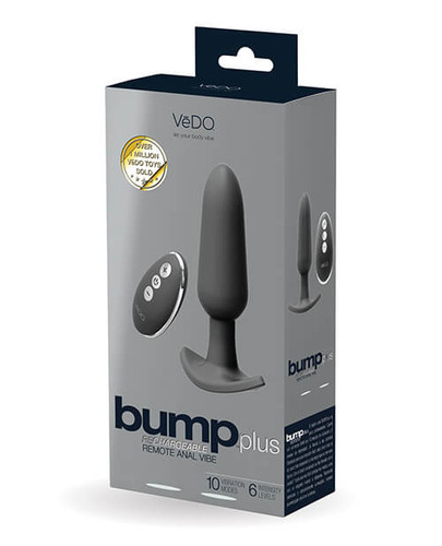 Black Silicone Anal Vibrator with Remote
