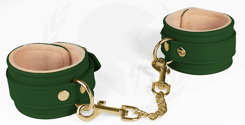 Spartacus Plush-Lined Wrist Cuffs - Forest Green
