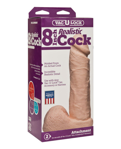 Vac-U-Lock 8" Realistic Cock