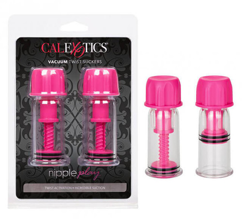 Pink Nipple Play Vacuum Twist Suckers