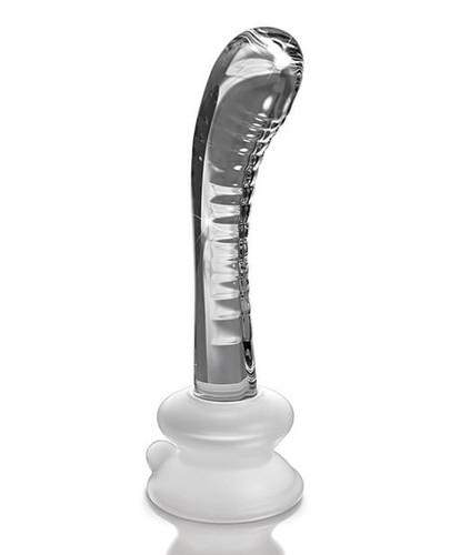 Icicles #88 Glass G-Spot Dildo with Suction Cup - Clear