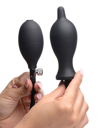 Master Series Dark Inflator Inflatable Silicone Anal Plug