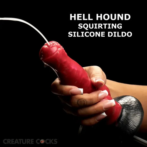 squirting canine dildo