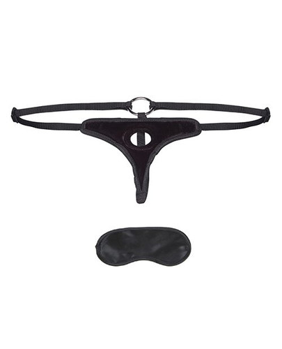 Lux Fetish Velvet Bikini Strap-On Harness