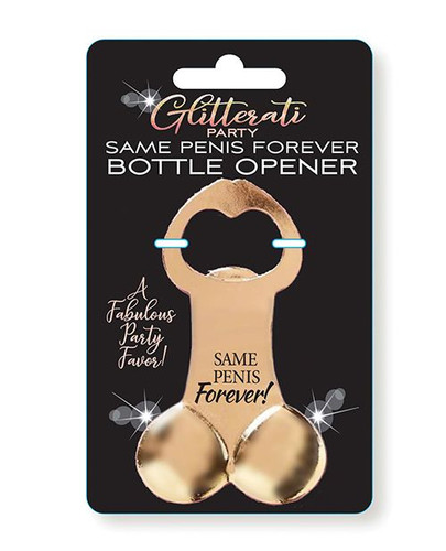 Glitterati Same Penis Forever Bottle Opener - Gold