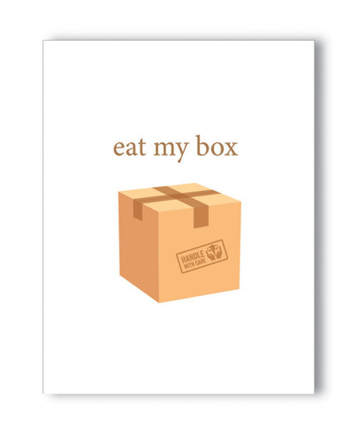 eat my box naughty greeting card