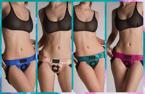 CURIOUS LEATHERETTE HARNESS - Green, Blue, Pink, Rose Gold
