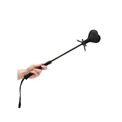 Shots "Ouch" Laced Riding Crop - Heart Shaped Tip