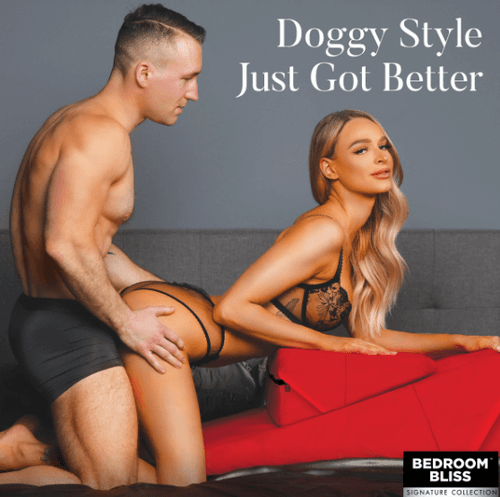 Doggy style feels even better with the Love Wedge Cushion Set