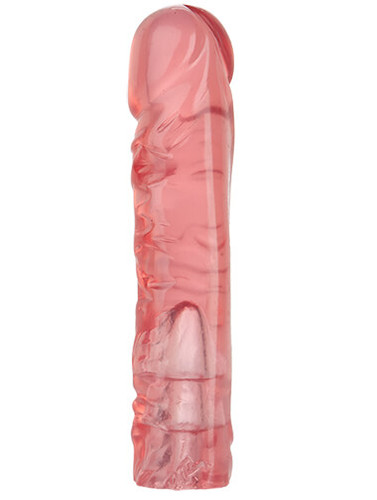 Vac-U Lock 8" Pink Crystal Jellie Dong