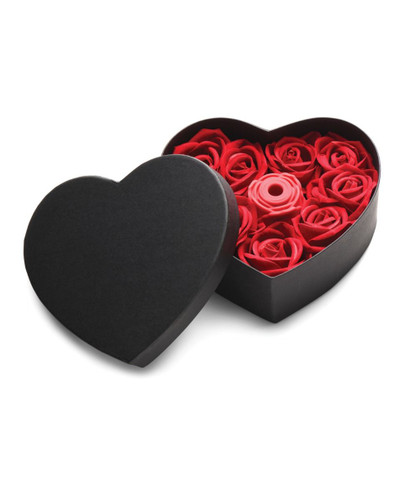 Inmi Bloomgasm Wild Rose 10X Stimulator with heart-shaped gift box