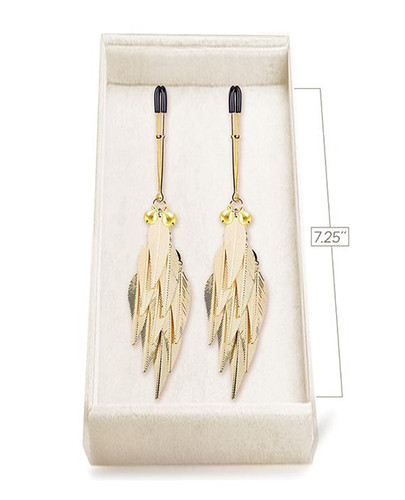 gold feather nipple clamps