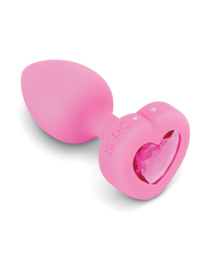 B-Vibe Remote Control Vibrating Heart Plug - Pink