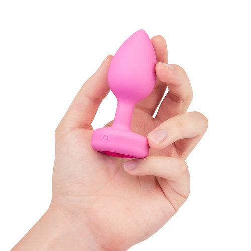 b-Vibe Vibrating Heart Plug S/M - Pink