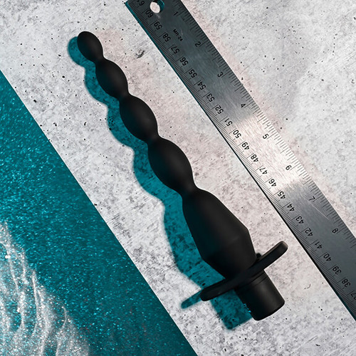 Black Silicone Anal beads - Selopa