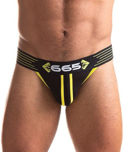 665 Rally Jockstrap - Black and yellow