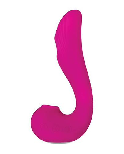 Licking & Thumping Clit/G-Spot  Vibrator - Pink