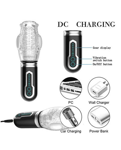 Male Rose 3 Thrusting/Rotating/Vibrating Stroker