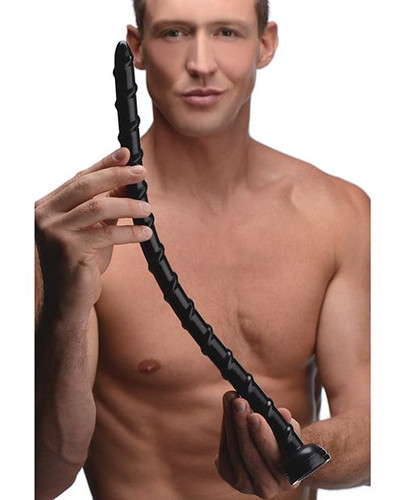 HOSED Ultra-Slim 18 Inch Anal Dildo - Black