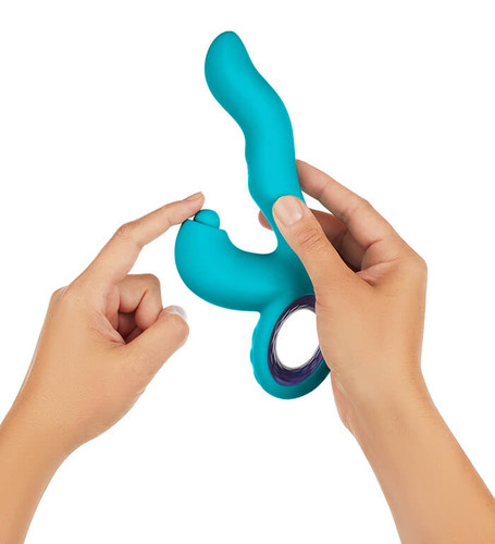 The Femme Funn Klio Rabbit is made of soft touch silicone