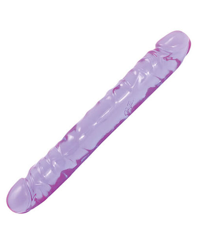 Purple Crystal Jellies 12" Jr. Double Dong