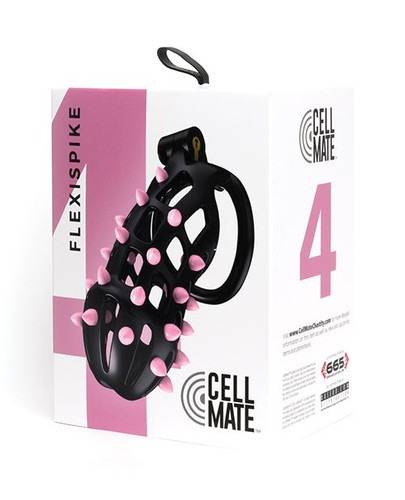 Spiked cock cage chastity device - Black/Pink - Sport Fucker