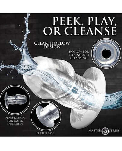 clear hollow anal plugs