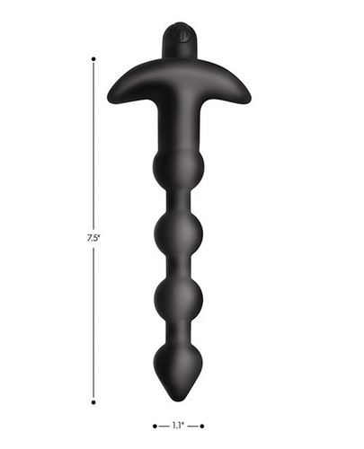 black vibrating anal beads