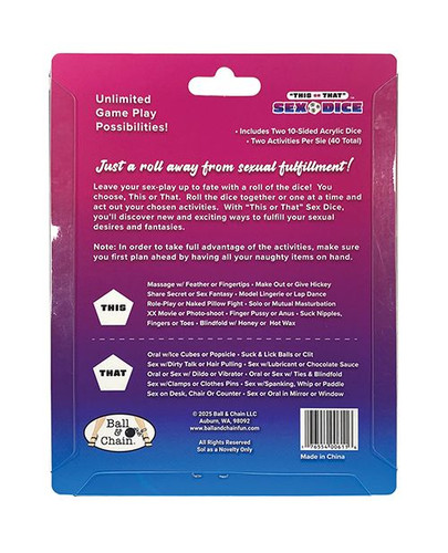 This or That Sex Dice