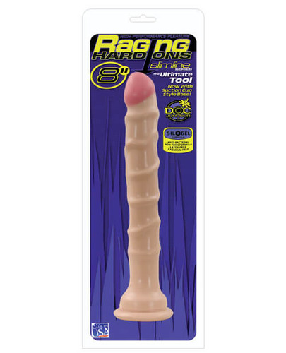 Raging Hard Ons Slimline 8" Dong with Suction Cup