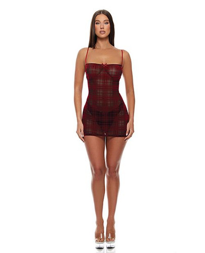 Velvet Rebellion Chemise & Thong Set