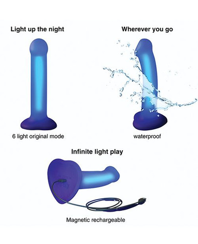 This GLOW LED Dildo is easy to wear, easy to take, and comfortable for vaginal, pegging, and anal play