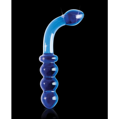 Icicles Blue #31 Hand Blown Glass G-Spot Dildo