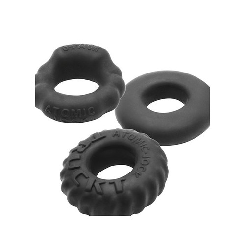 Oxballs Bonemaker Cock Ring 3-Pack - Special Edition Matte Black