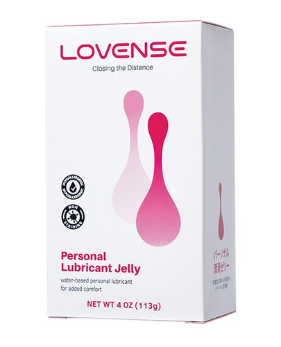 Lovense Personal Lubricant Jelly 4 oz tube water-based lubricant designed for smooth glide with Lovense sex toys and other silicone vibrators