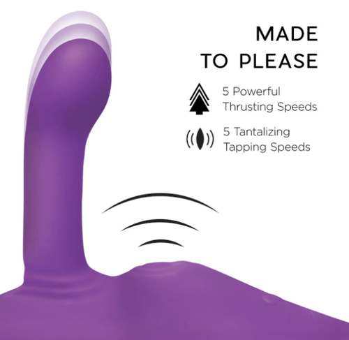 Cowgirl Rodeo Rider compact thrusting grinder showing curved ergonomic design and saddle-style base